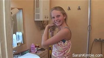 Sweet Sarah Strip Off Her Clothes And Showing Natural Tits And Shaved Pussy She Fingering Her