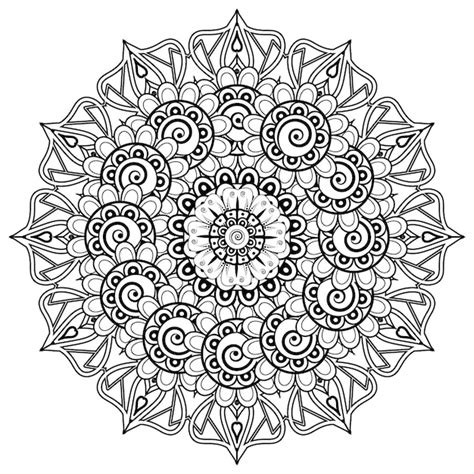 Premium Vector Circular Pattern In Form Of Mandala For Henna Mehndi