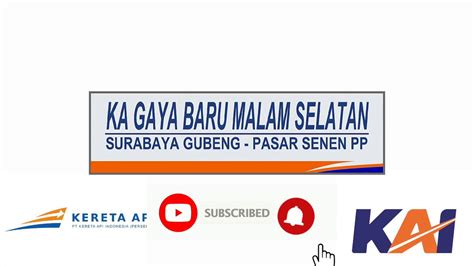 Announcement Kereta Api Gaya Baru Malam Selatan Pasar Senen