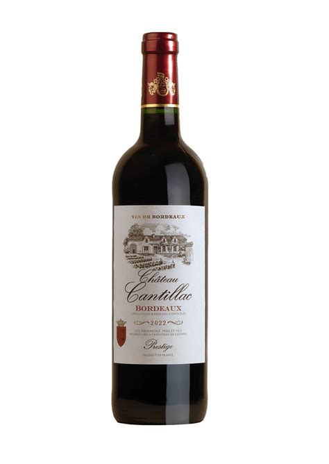 Château Cantillac Prestige AOC Bordeaux Rouge Fiche technique