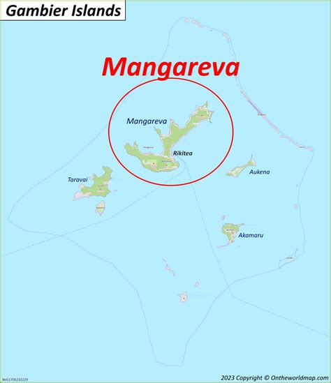 Mangareva Map French Polynesia Detailed Maps Of Mangareva Island