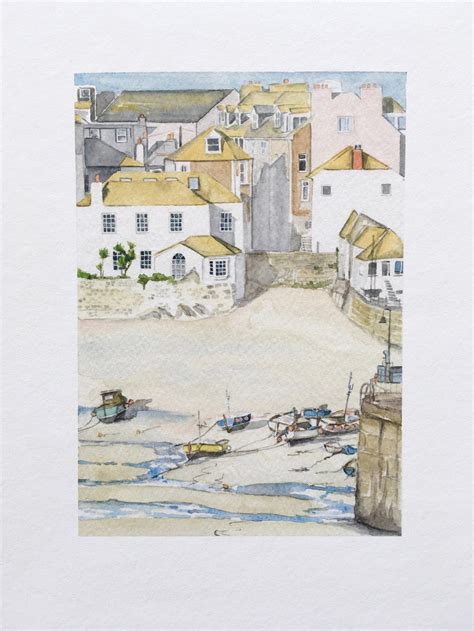 St Ives Watercolour A4 Print Unframed Watercolour Painting Etsy