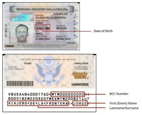 Where Is The Visa Number Located On A B1 B2 Tourist Visa R Uscis