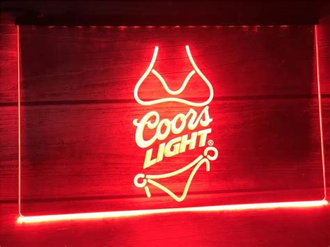 Coors Light Bier Bikini Bar Pub Led Neon Licht Zeichen A Tafeln