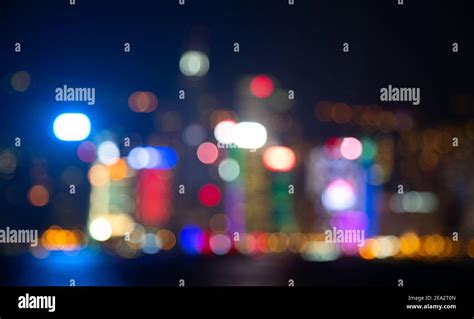 Night lights of the Hong Kong city Stock Photo - Alamy