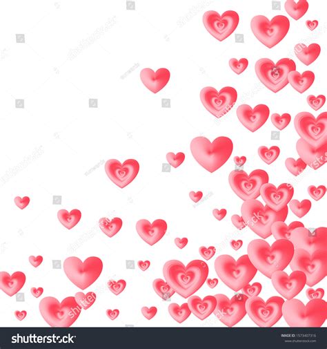 Pink Hearts Flying Wallpaper Pattern Social Stock Vector Royalty Free