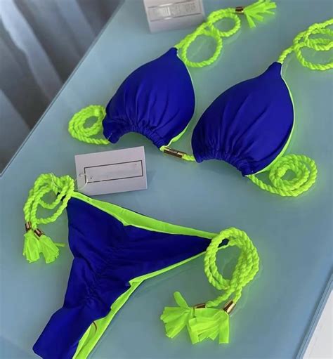 Deng New Women Bikini Backless Rope Triangle Swimsuit Multicolor Walmart