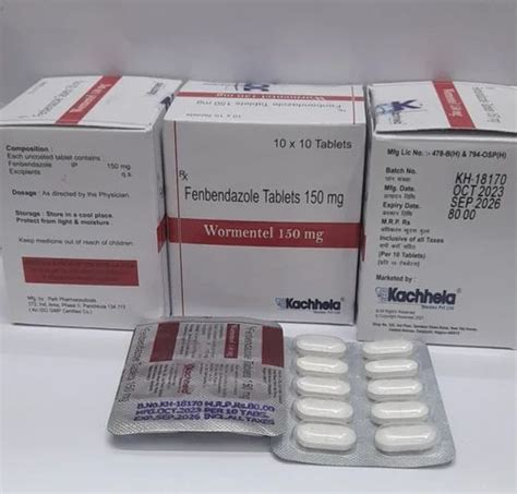 Fenbendazole Tablets 150mg Wormentel At Rs 175 Stripe Fenbendazole