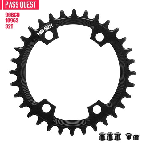 PASS QUEST 96bcd Chainring Asymmetrical MTB Round Shape Narrow Wide