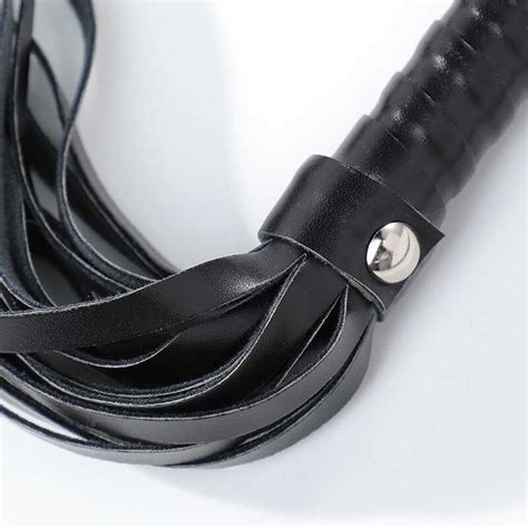 Mystery Girl Tassel Black Leather Whip Sex Toys Flirting Tools Adult Sex Toys SM Box Cab