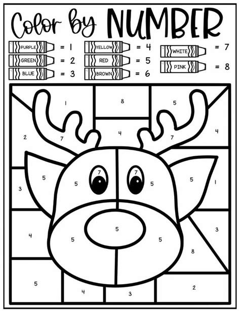 Free Christmas Color by Number Printables! | Christmas kindergarten, Preschool christmas ...