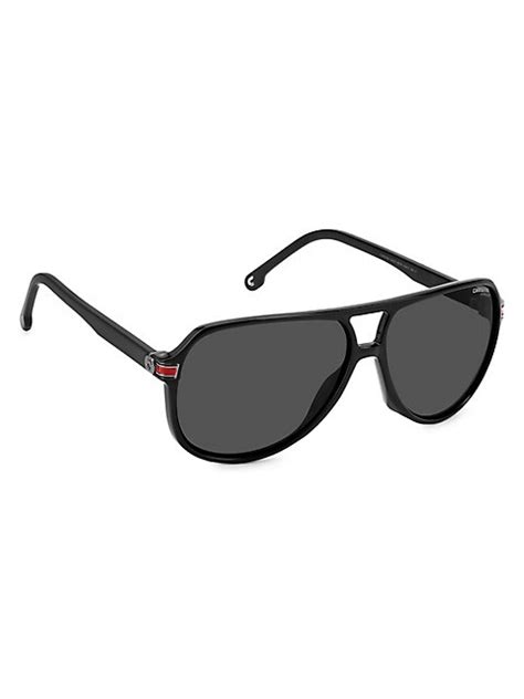 Havana 61mm Oversized Aviator Sunglasses