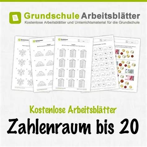 Zahlenraum Bis 20 Erarbeiten Grundschule Unterrichtsmaterial