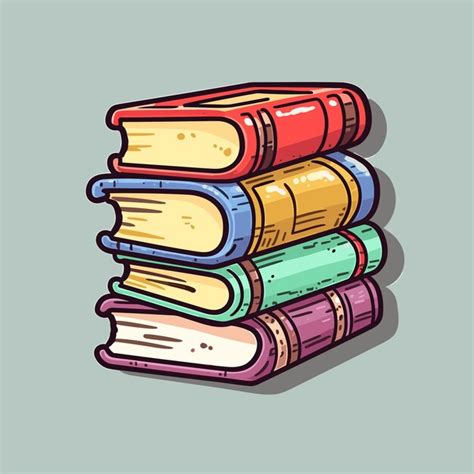 Premium Vector Hand Drawn Stack Of Books