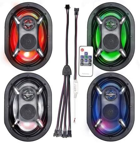 Amazon.com: Bazooka | Marine 3-Way Coax Speaker Kit | 4-Piece 6x9in LED ...