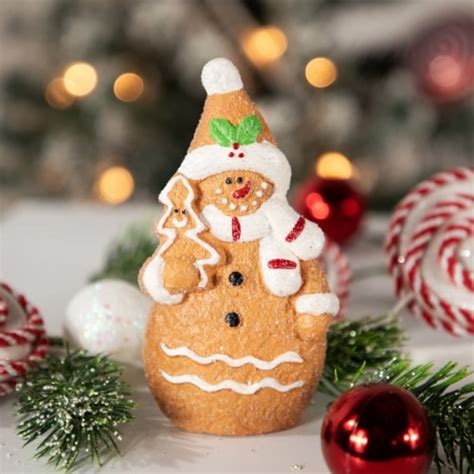 Northlight Frosted Gingerbread Snowman With Cookie Tree Christmas