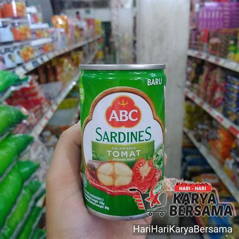 Jual MAKANAN KALENG ABC SARDINES TOMAT 155GR Indonesia Shopee Indonesia