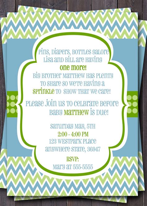 √ Baby Boy Sprinkle Invitation Wording