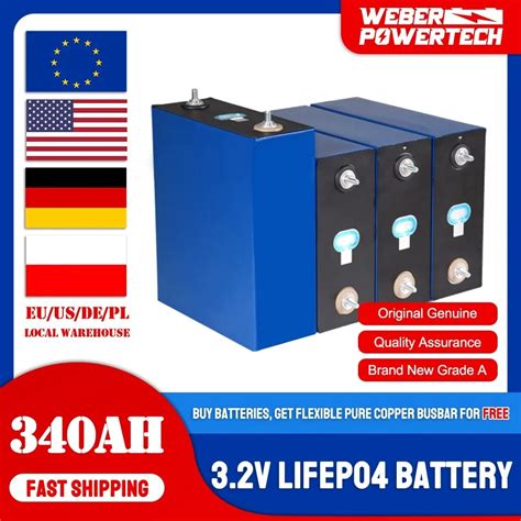 2 4 8 16 24 32 48pcs Grand New Grade A 3 2 V 340ah Lifepo4