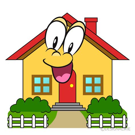 Free Surprising House Cartoon Character Clipart Charatoon