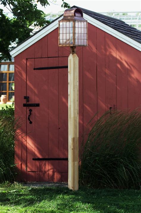 Rustic Wooden Light Posts Cedar Wood Lantern Post