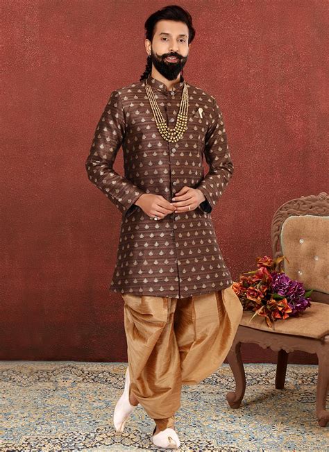 Buy Indian Ethnic Clothing Mehendi Dhoti Style Men Sherwanis