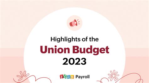 Highlights Of The Union Budget Zoho Payroll