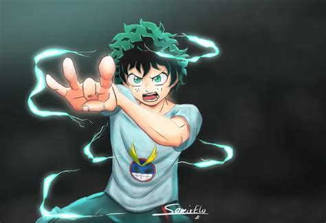 Deku Quirk Lightning Shkarkim Letër Muri Hd