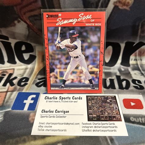 Donruss Sammy Sosa Rookie Rc Ebay