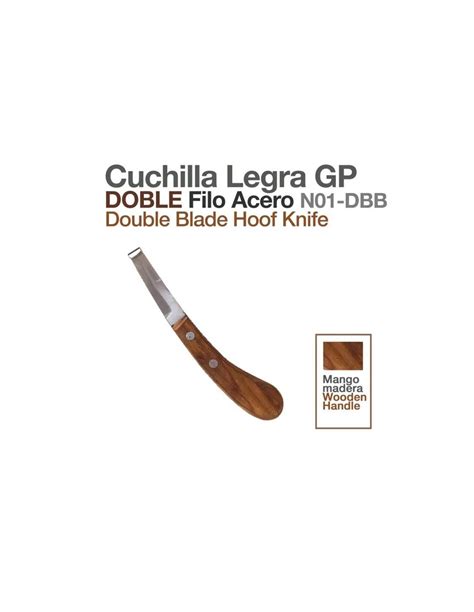 Cuchilla Legra GP Doble Filo Acero Con Mango De Madera Pferde