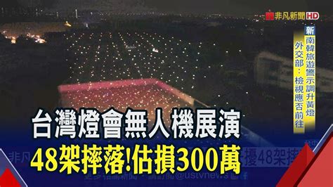 台灣燈會無人機展演缺角 48架遭不明訊號干擾墜毀 電信警察追查│非凡財經新聞│20200223 Youtube