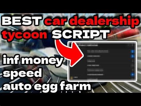 New Car Dealership Tycoon Script Hack Gui Egg Auto Farm Inf