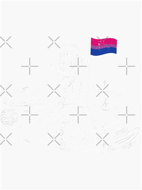 Astronaut Moon Bisexual Flag Space LGBTQ Gay Pride Ally Bi Sticker For Sale By AllisonMorri