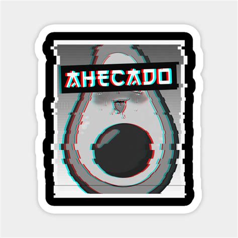 Vaporwave Ahegao Face Avocado Hentai Waifu Gift Vaporwave Hentai Magnet TeePublic