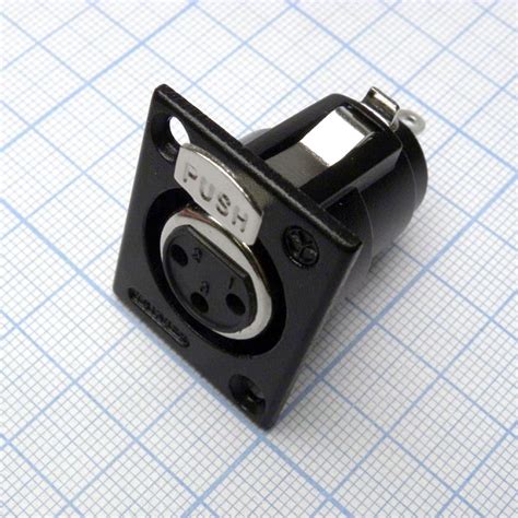 CANNON 30 3F, Аудио разъём XLR - розетка приборная, 3 контакта, цвет ...