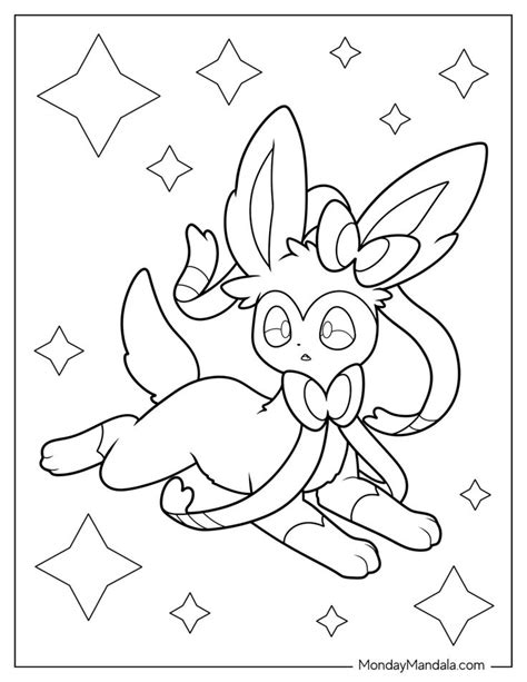 Sylveon Coloring Pages Free Pdf Printables In Pokemon