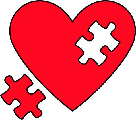 Jigsaw Puzzles Clip Art Image Heart Puzzle Piece Heart Clipart Png