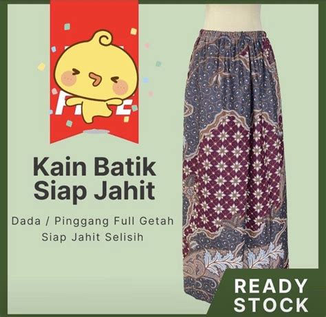 Kain Berpantang Bergetah Confinement Sarong Kain Batik Instant