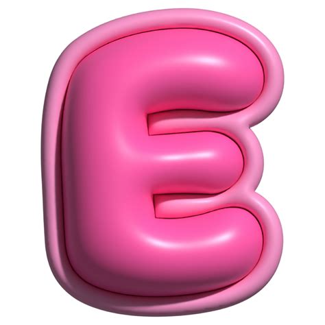 Letter E Pink Alphabet Glossy 39247570 Png