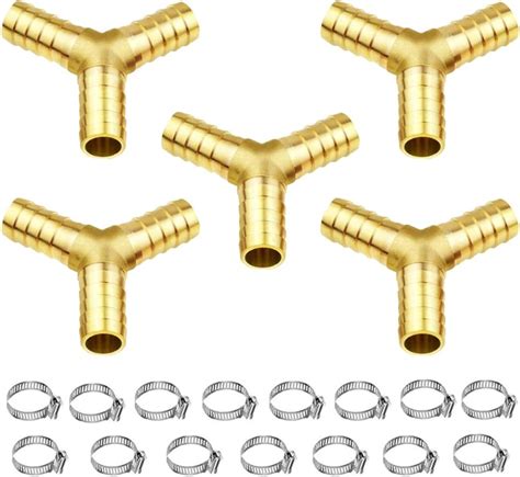 Amazon Uxcell Tee Brass Barb Fitting Reducer Y Shape Way Fit