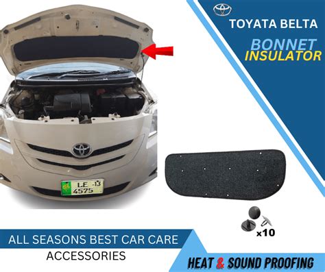 Bonnet Insulator Toyota Belta for Heat Resistance & Sound Proofing – A ...