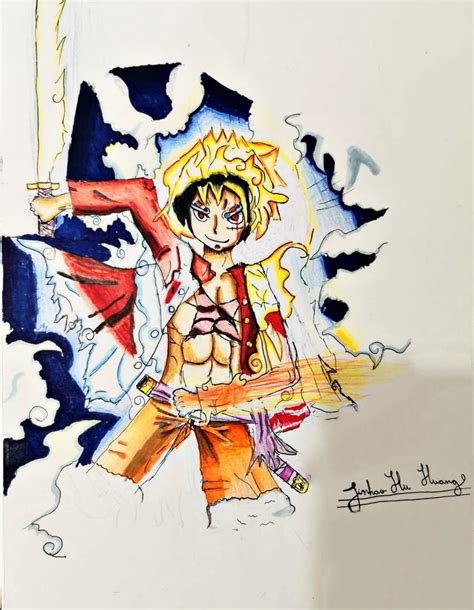 Luffy gear 5 fanart by kiroorenbg7 on DeviantArt