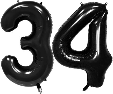 Buy Xlood Number 34 Balloons 32 Inch Digital Balloon Alphabet 34