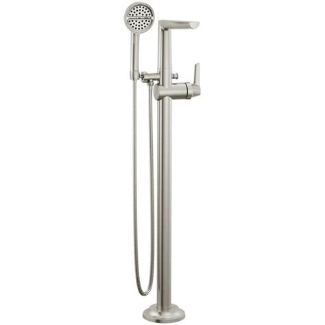 Delta T4771 Fl Galeon Floor Mounted Freestanding Tub Filler Lumicoat Stainless