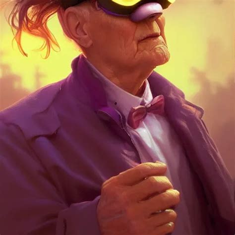 An Old Male Poet With A Vr Headset Golden Light Stable Diffusion