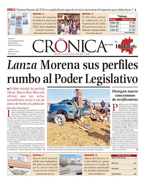 La Crónica De Hoy En Hidalgo ~ 4 03 2024