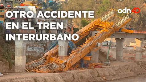 Otro accidente en el Tren Interurbano Una grúa colapsó en las