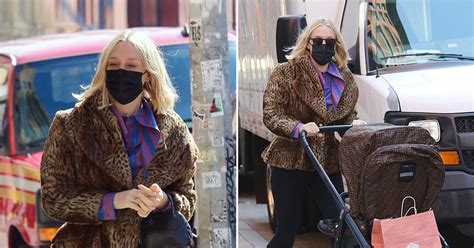 Chlo Sevigny Rocks Fun Faux Fur Leopard Coat In Nyc