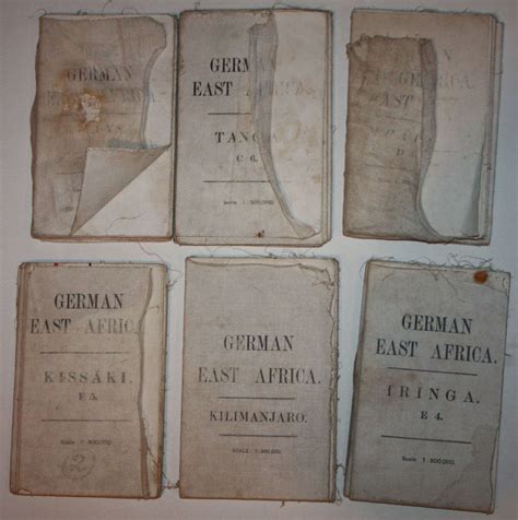 A Group Of Wwi British Military Maps Of German East Africa In Ephemera