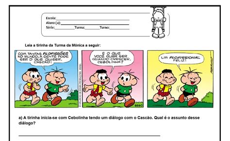 Texto Tirinha - Meu Cantinho! : Interpretação de texto com tirinha
